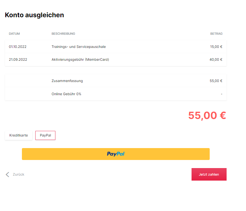 Bild Selfservice, Konto ausgleichen