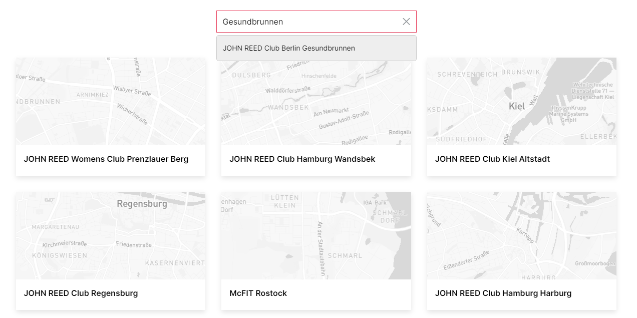 Screenshot Club Auswahl